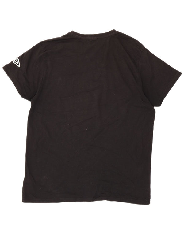 UMBRO Mens Graphic T-Shirt Top 2XL Black Cotton