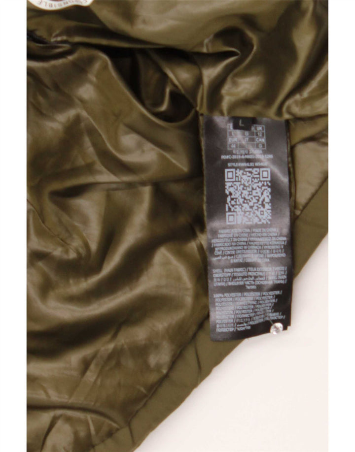 Damska wyściełana kurtka Guess Graphic UK 12, średni khaki, poliester