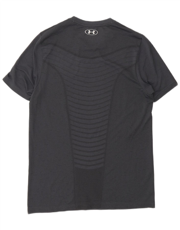 Męska koszulka t-shirt Under Armour Heat Gear z poliestru w średnie szare paski
