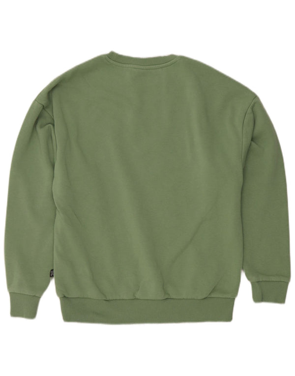 Damska bluza z grafiką Puma, sweter UK 10, mała, zielona bawełna