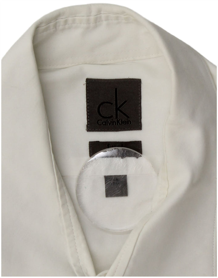 Koszula męska Calvin Klein rozmiar 17 44 XL, biała