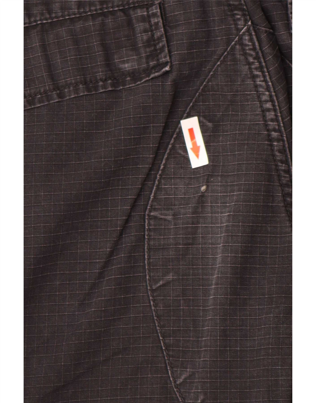 Męskie spodnie Carhartt Straight Cargo W29 L32 Czarna bawełniana krata
