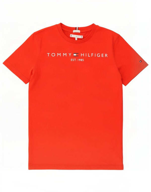 Chłopięcy T-shirt z grafiką Tommy Hilfiger 13-14 lat, czerwona bawełna