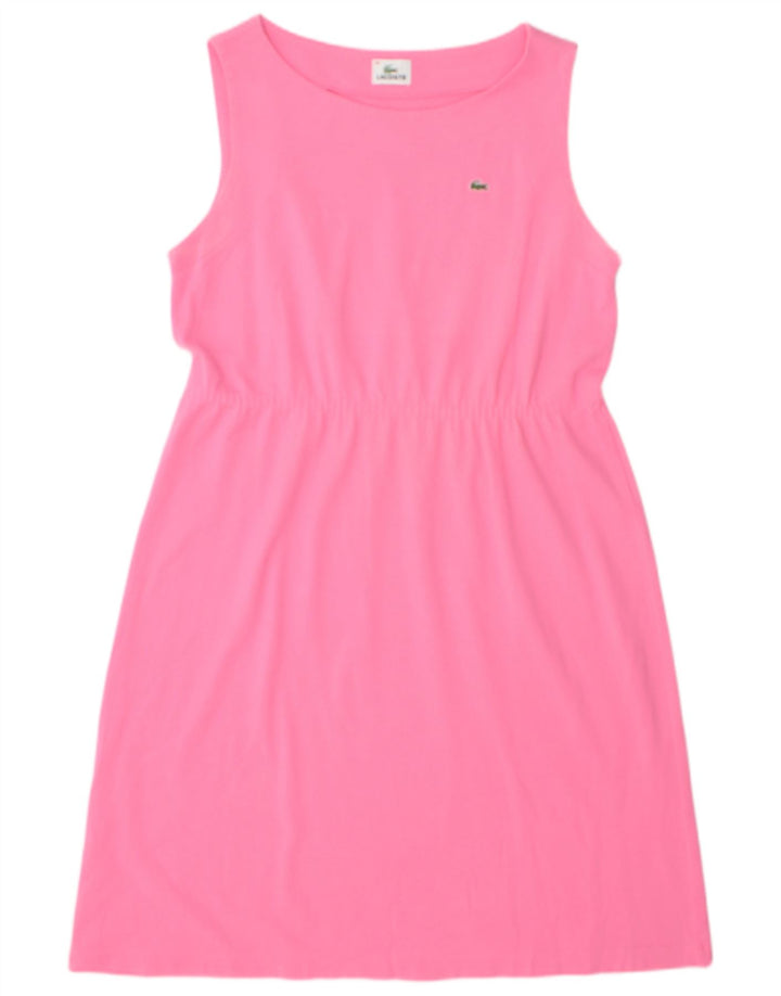 Lacoste Damska Sukienka Basic bez rękawów Rozmiar 48 XL Różowa