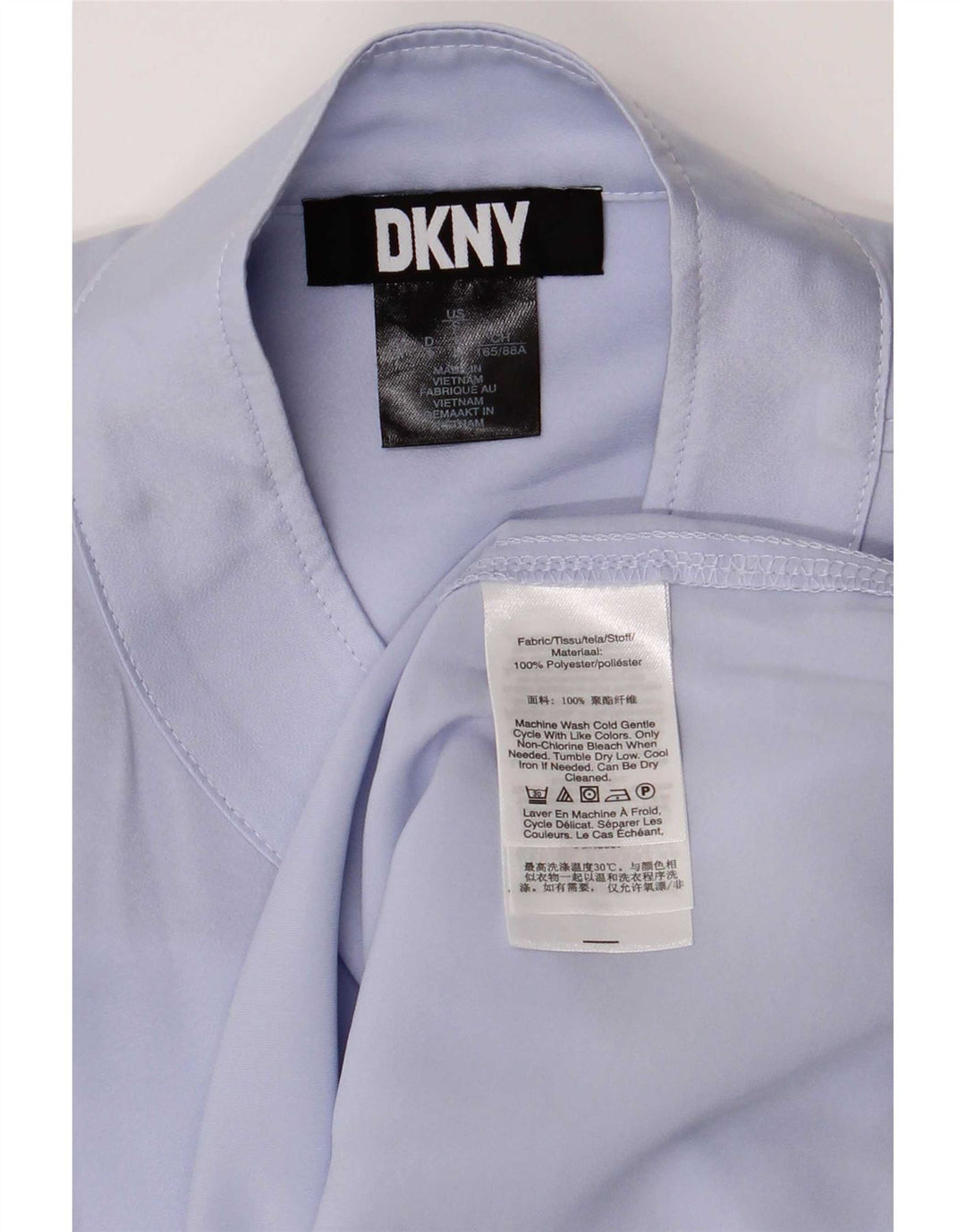 Damska bluzka koszulowa oversize z rękawem 1/2 Dkny, UK 8, mały liliowy poliester
