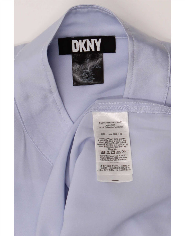 Damska bluzka koszulowa oversize z rękawem 1/2 Dkny, UK 8, mały liliowy poliester