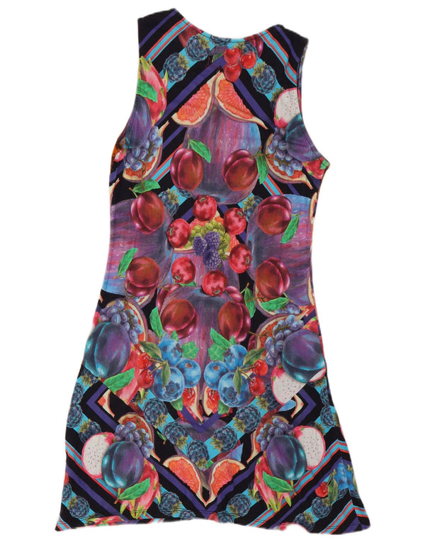 Desigual damska sukienka o linii A w abstrakcyjny wzór UK 12, średnia, wielobarwna