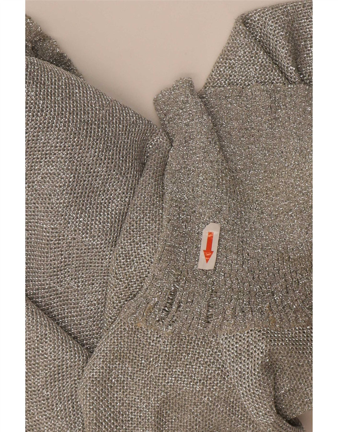 Sweter damski w stylu vintage z okrągłym dekoltem UK 12, średni szary