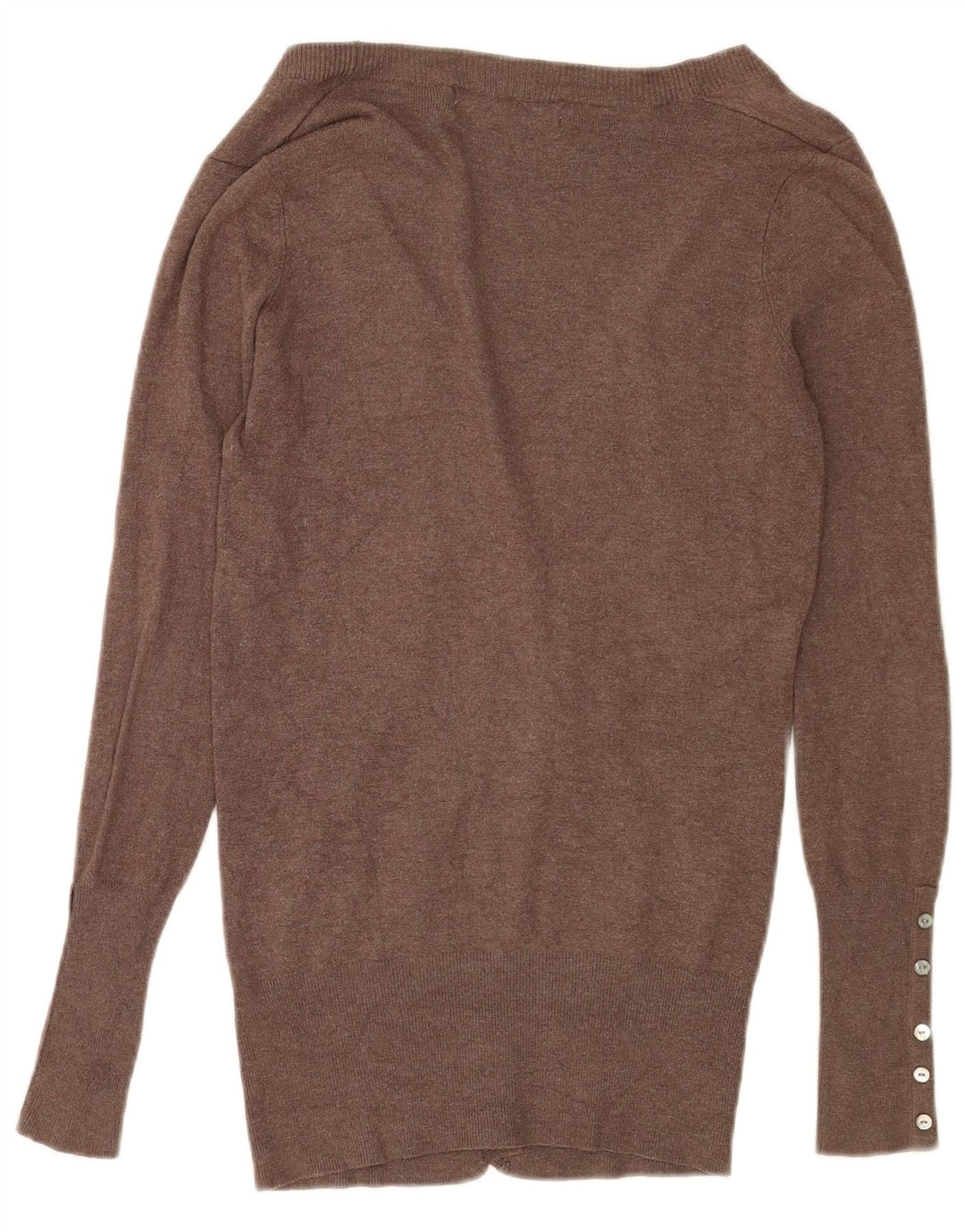 Sweter damski Zara UK 12 Średni brązowy sztuczny jedwab