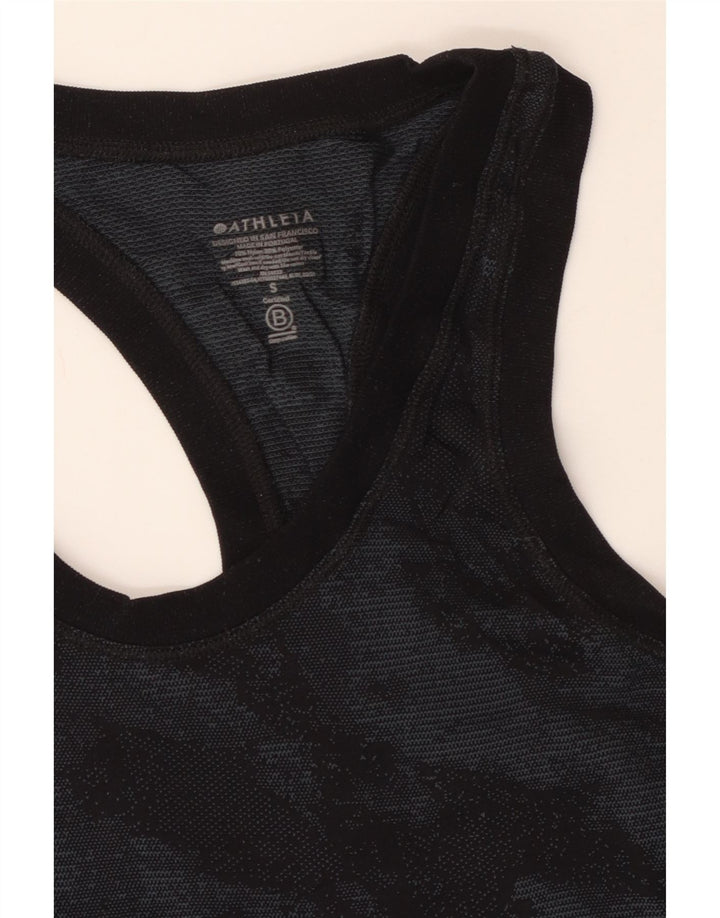 Top damski ATHLETA UK 8, mały, czarny nylon w kamuflażu