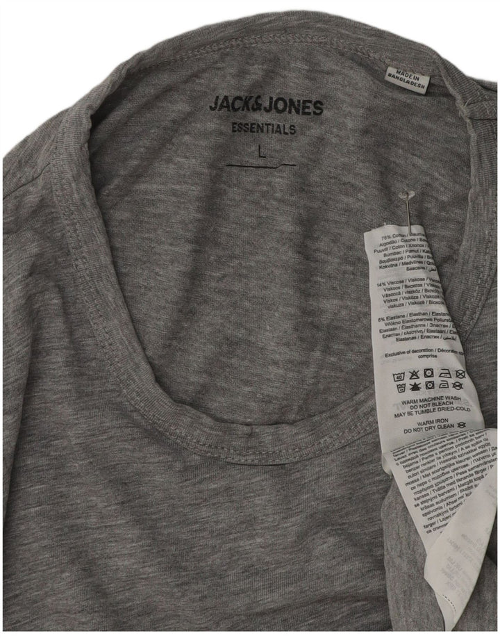 T-shirt męski Jack & Jones, duży, szary, bawełniany w plamki