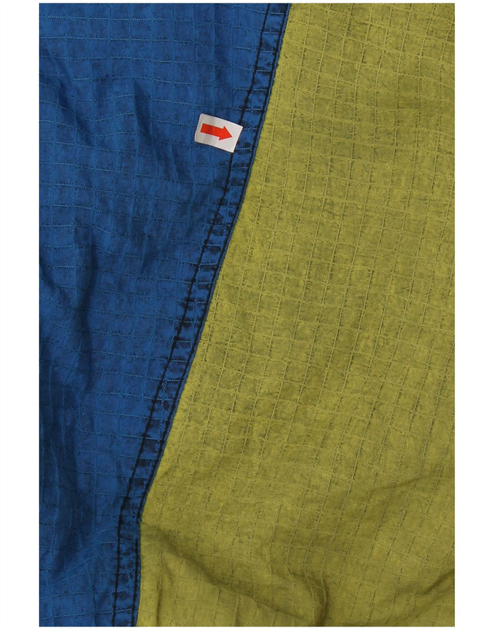 Męski kombinezon narciarski z kapturem w stylu vintage IT 52, duży niebieski poliamid z blokami kolorów