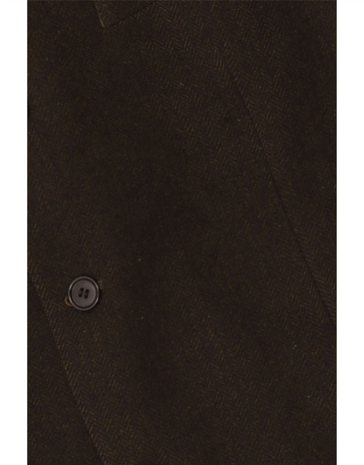 Vintage męska marynarka zapinana na 3 guziki IT 54 2XL Khaki, kaszmir w jodełkę
