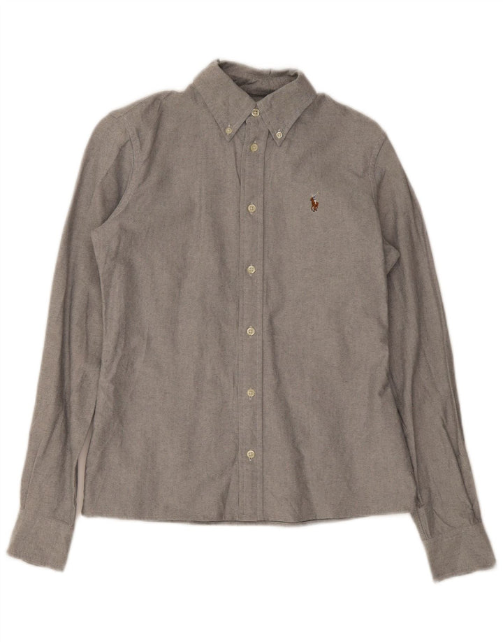 Koszula męska Ralph Lauren o dopasowanym kroju, mała, szara, bawełniana