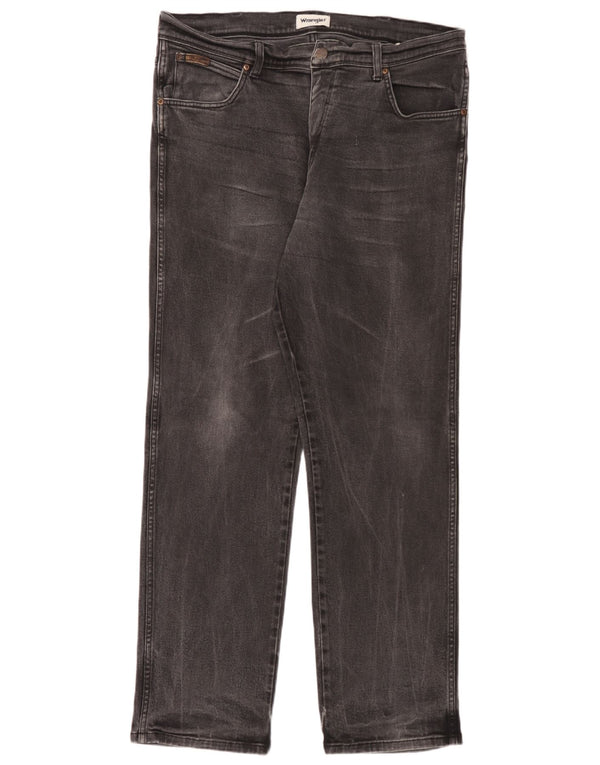 Męskie jeansy Wrangler Texas Stretch Straight W38 L32 Szara bawełna