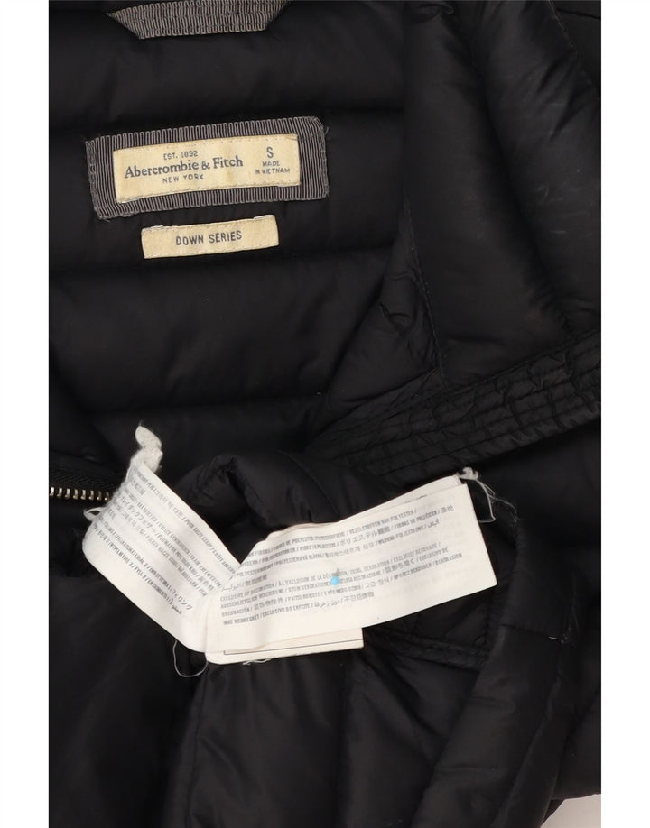 Damska ocieplana kurtka Abercrombie & Fitch UK 10, mała, czarna, poliester