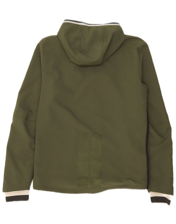 Adidas Męska kurtka przeciwdeszczowa z kapturem Deutscher Fussball Bund UK 38 Medium Khaki