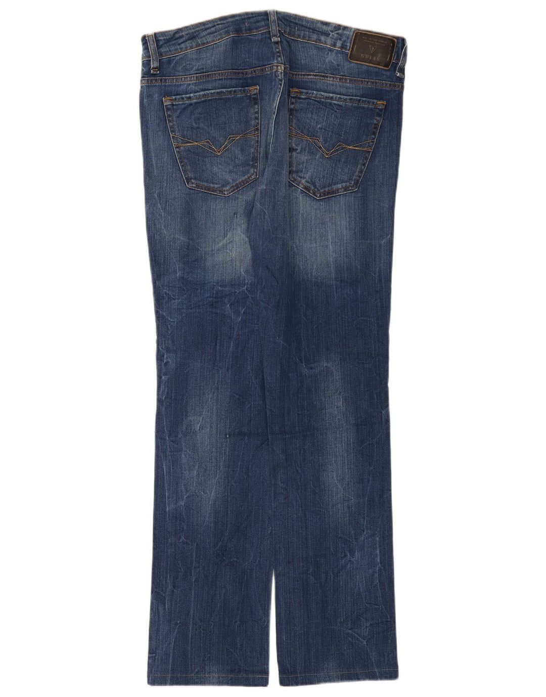 Męskie jeansy Guess Straight W34 L32 Niebieskie bawełniane