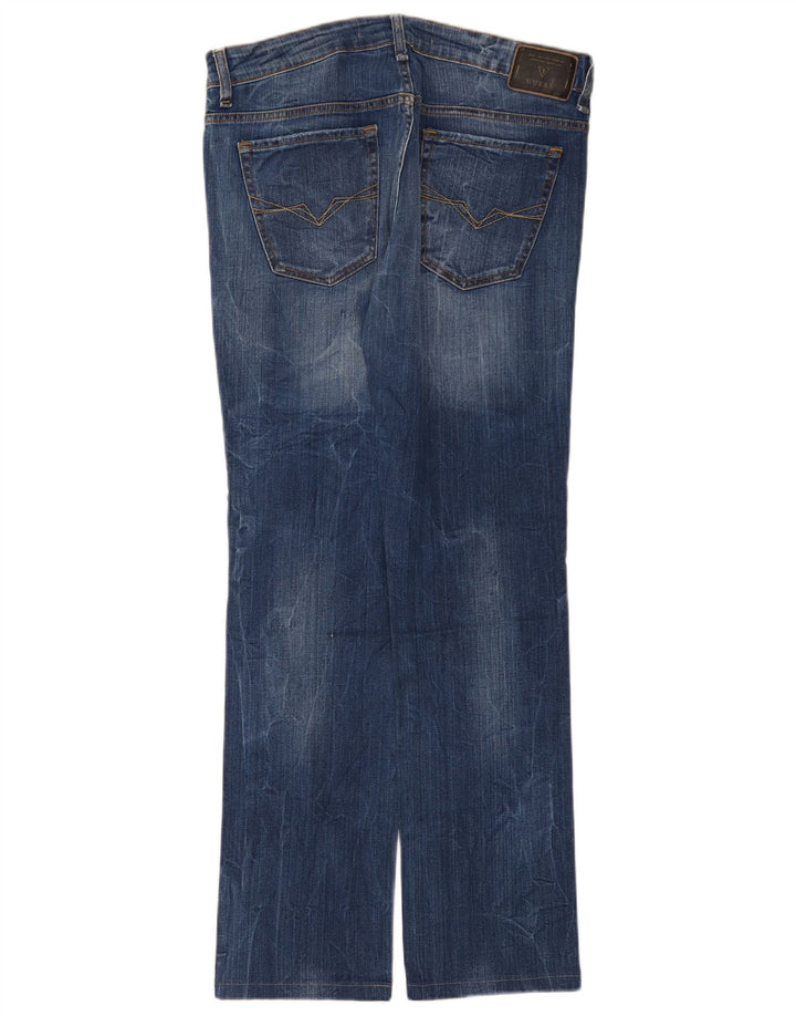 Męskie jeansy Guess Straight W34 L32 Niebieskie bawełniane