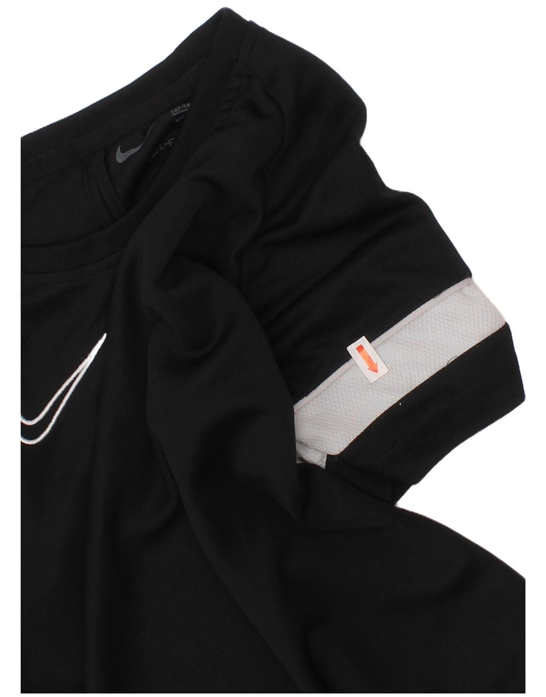 Chłopięcy T-shirt NIKE Dri Fit na 10-11 lat, średni czarny, blok kolorów