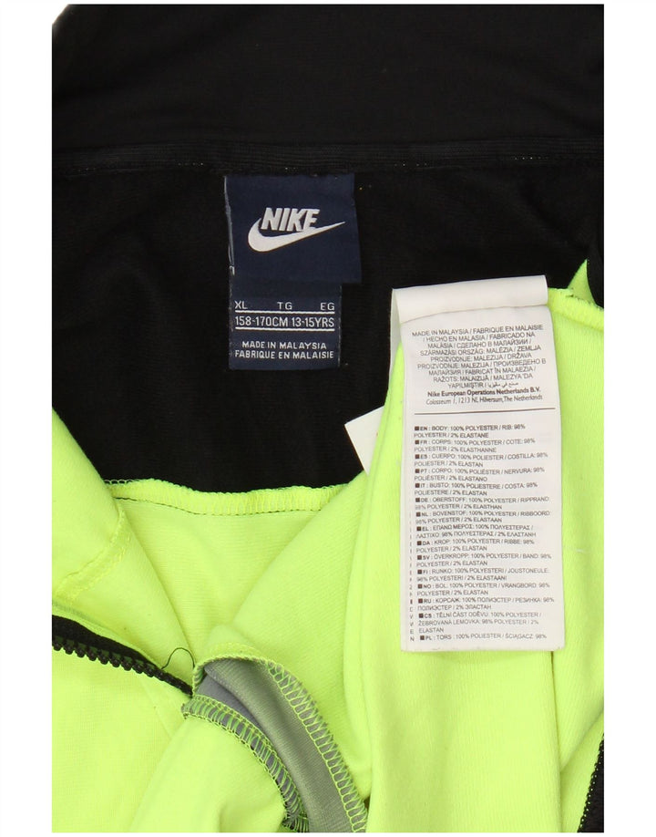 Chłopięca kurtka dresowa Nike 13-14 lat Zielony poliester z blokami kolorów