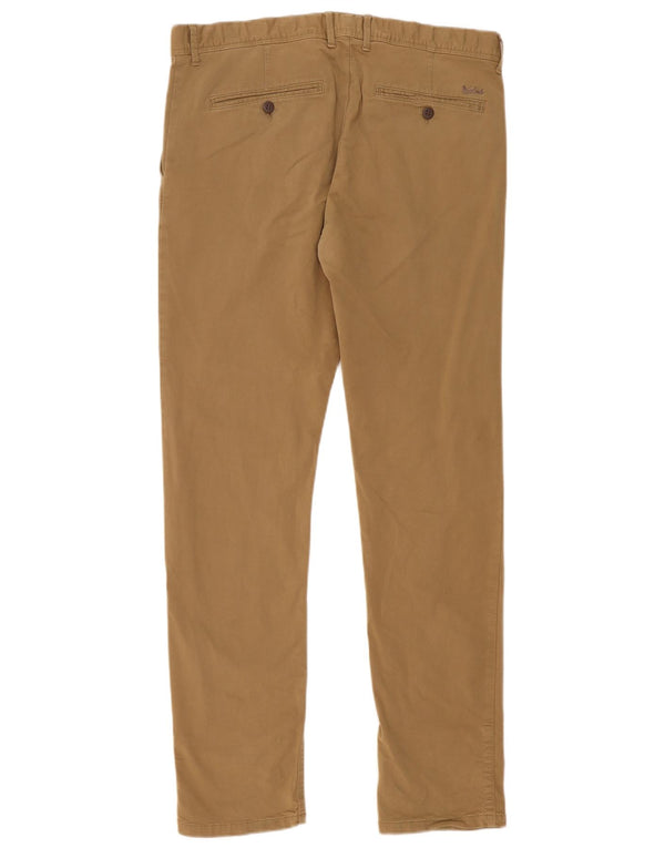 Męskie spodnie typu slim chino Woolrich W36 L32 Brązowa bawełna