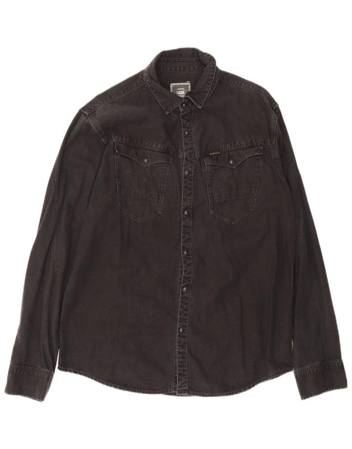 Męska koszula dżinsowa G-Star XL, czarna, bawełniana