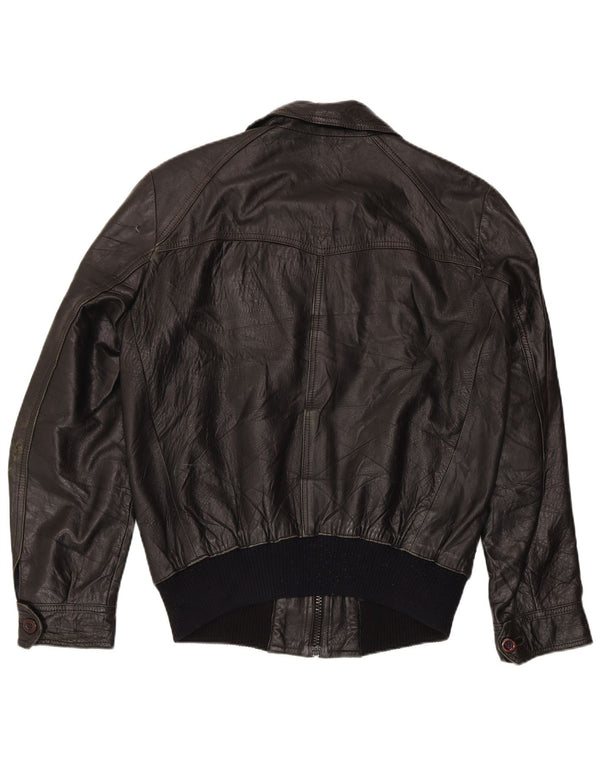 Męska kurtka skórzana VINTAGE UK 36 Small Black