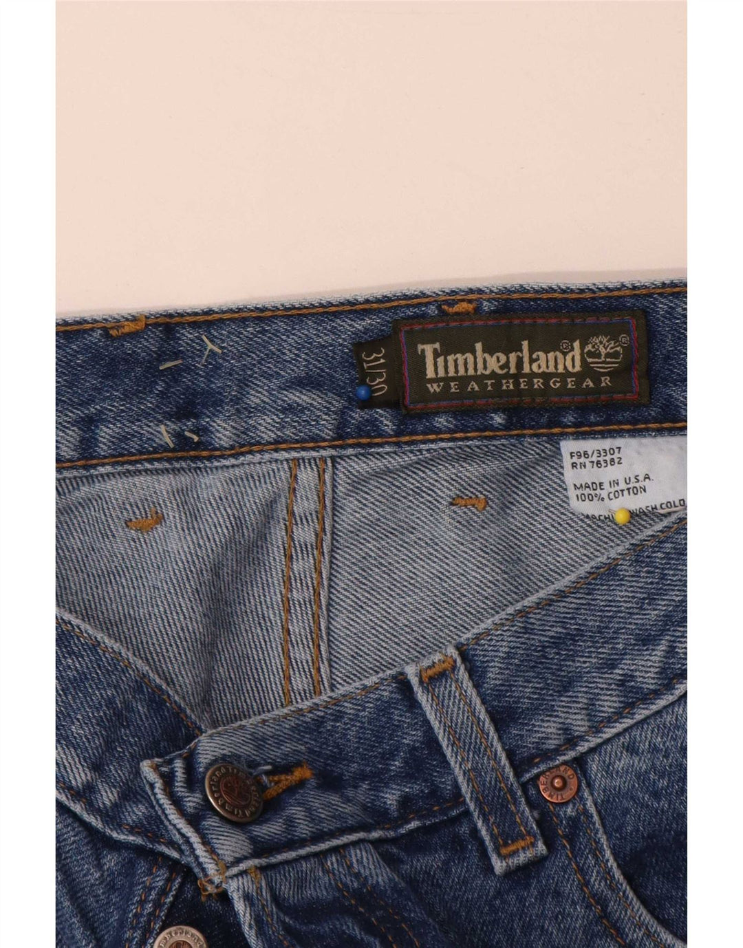 Męskie proste dżinsy Timberland W31 L30 Niebieskie bawełniane