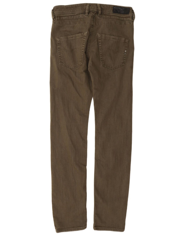 Męskie spodnie Diesel Slim, zwężane, codzienne W29 L32, bawełna khaki
