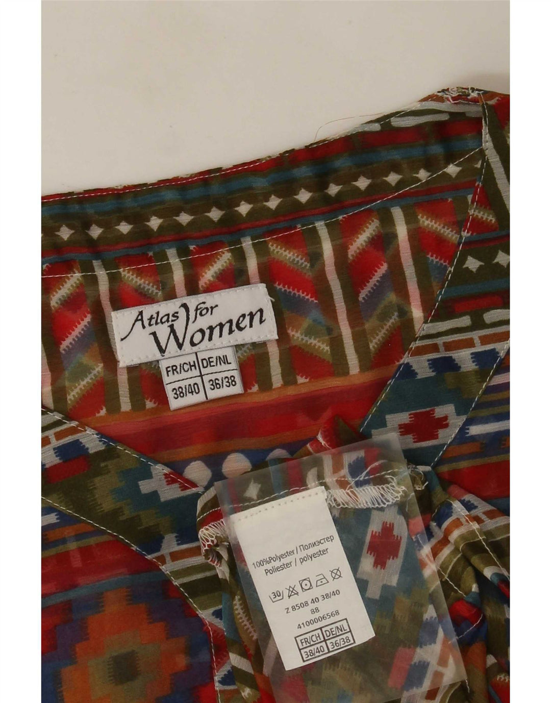 Bluzka damska Vintage Top EU 38/40 Średnia wielobarwna geometria