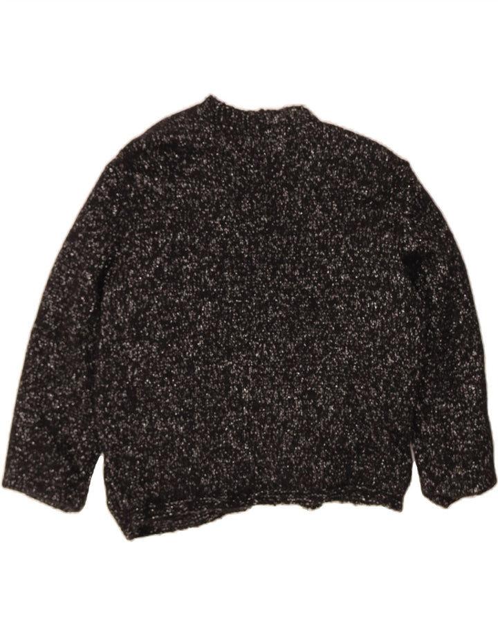VINTAGE Womens Cardigan Sweater UK 16 Large Black Vintage Vintage and Second-Hand Vintage from Messina Hembry 