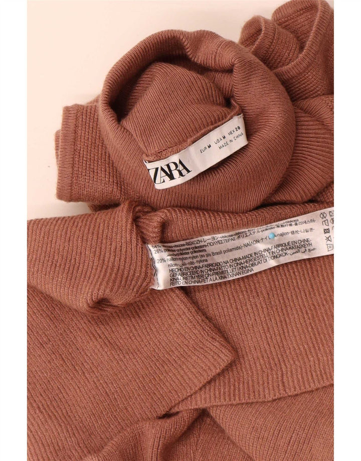 Damska sukienka maxi bez rękawów Zara UK 12 Średni brązowy wiskoza