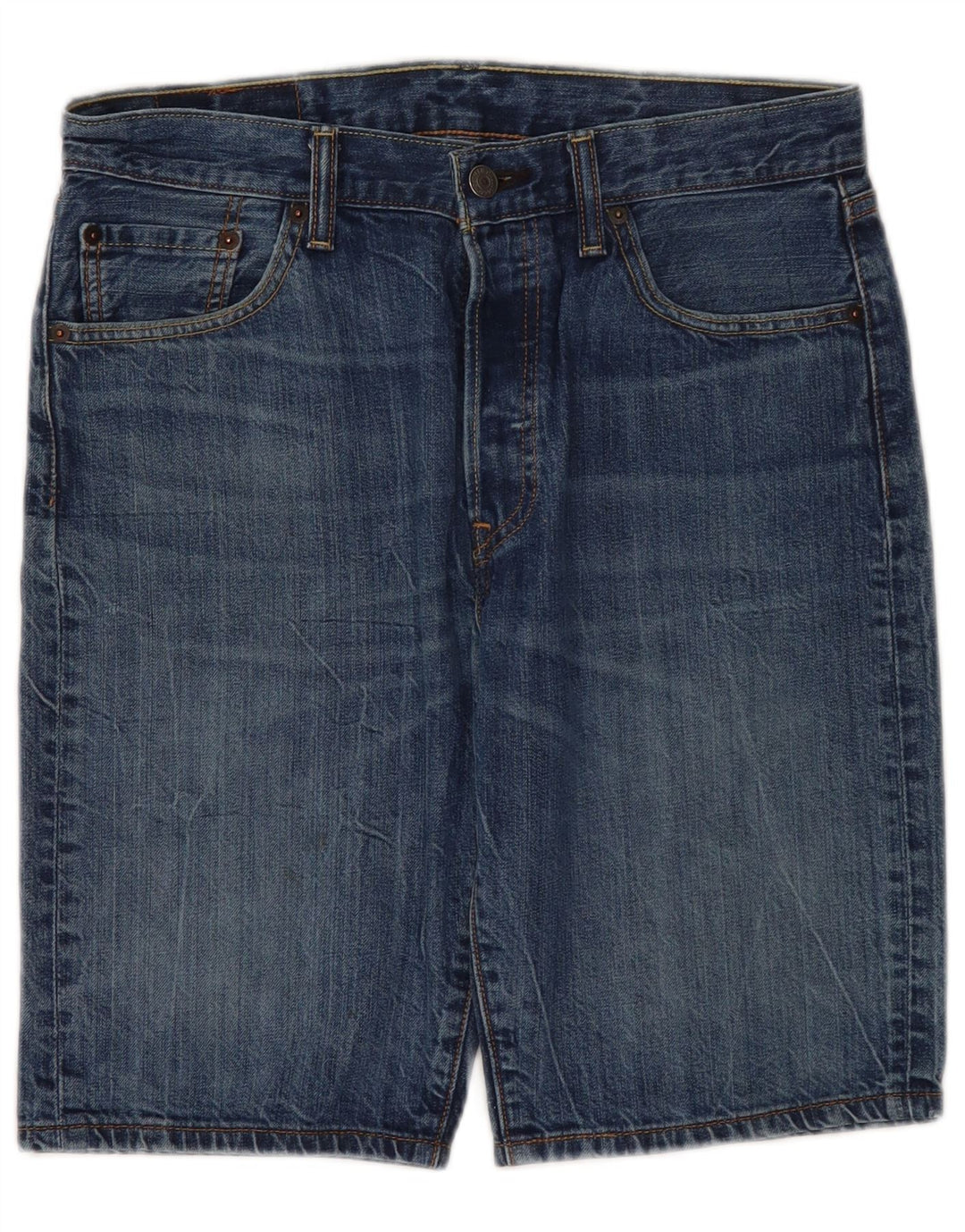 Męskie spodenki jeansowe Levi's 501 W30 Średnioniebieskie, bawełniane