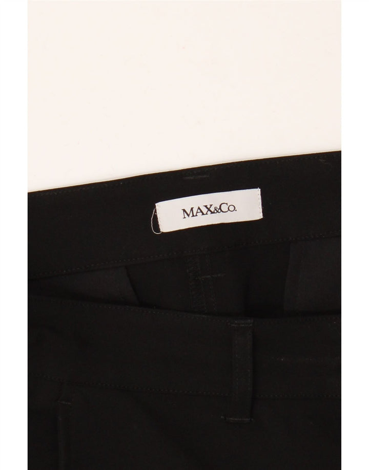 Damskie proste spodnie chino Max & Co. W32 L30 czarne