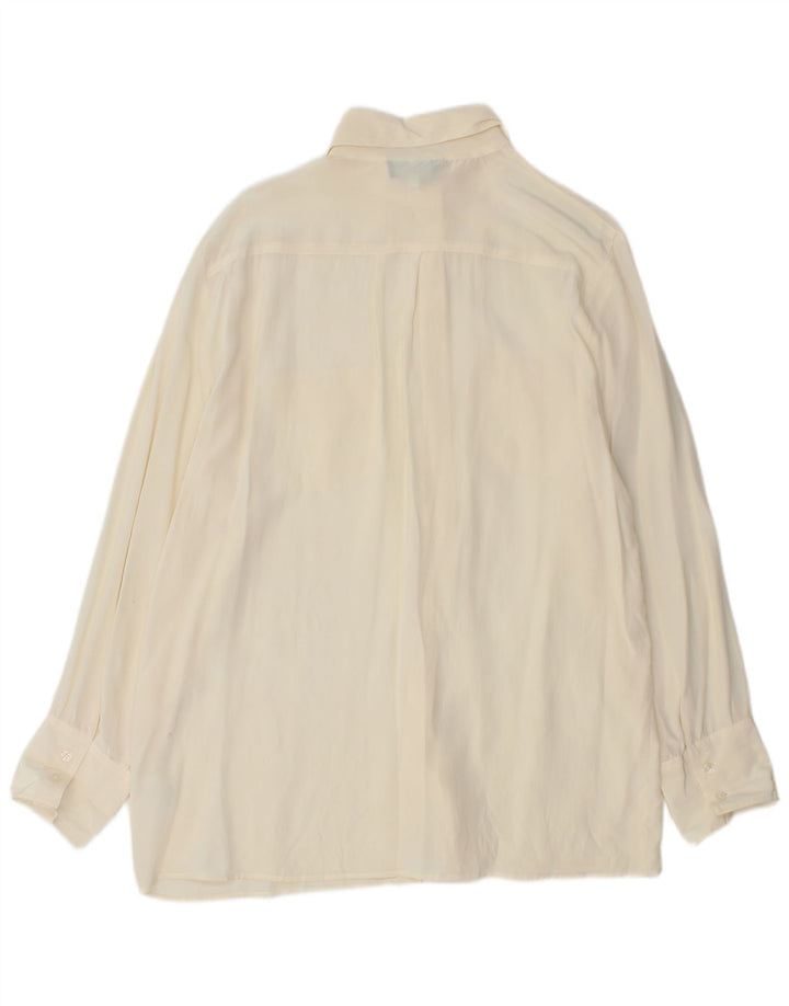 PROJECT Damska bluzka koszulowa UK 18 XL Off White Silk