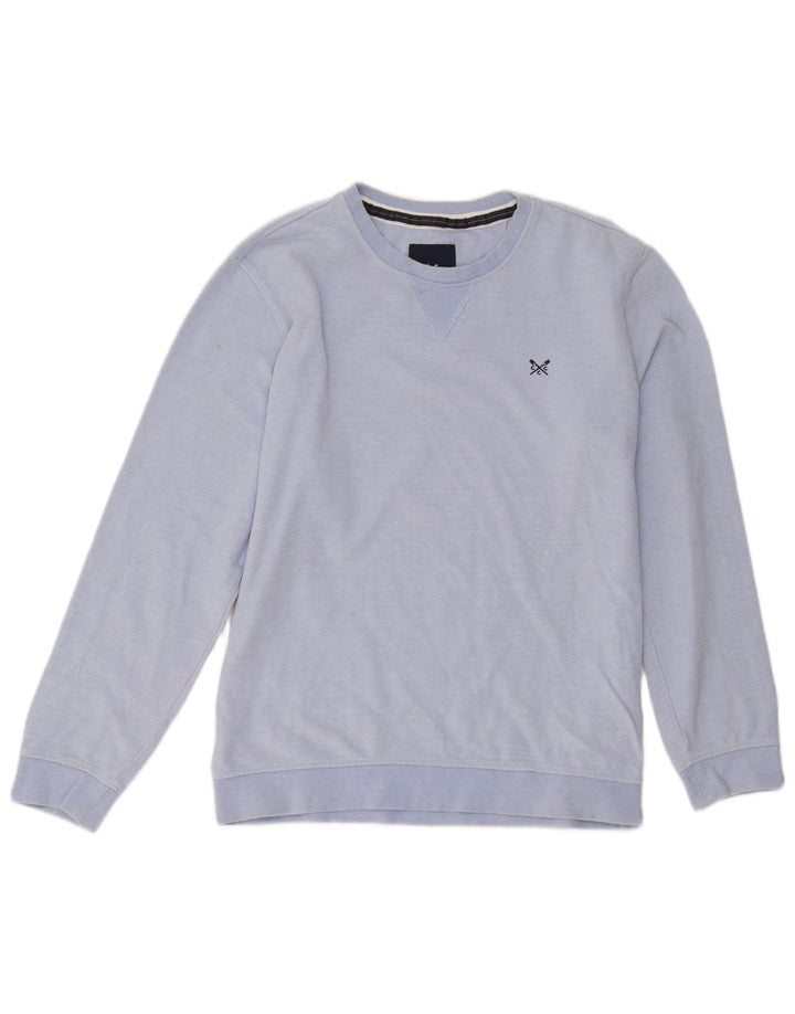 Crew Clothing Męska bluza sweterkowa Średni niebieski bawełniany