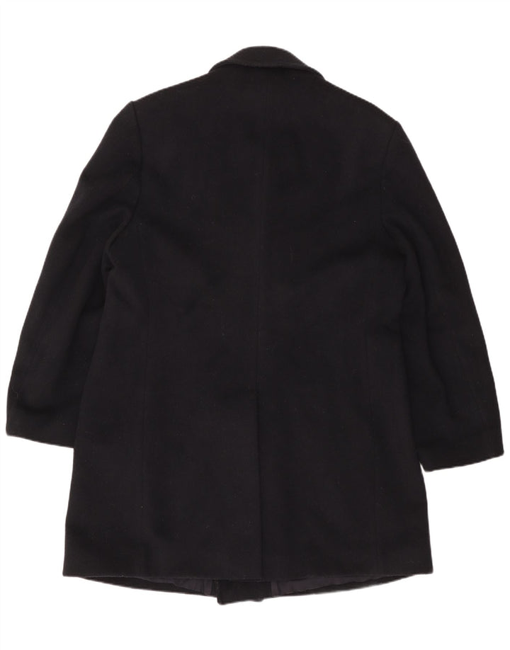 VINTAGE Męski dwurzędowy płaszcz UK 42 XL Granatowa wełna