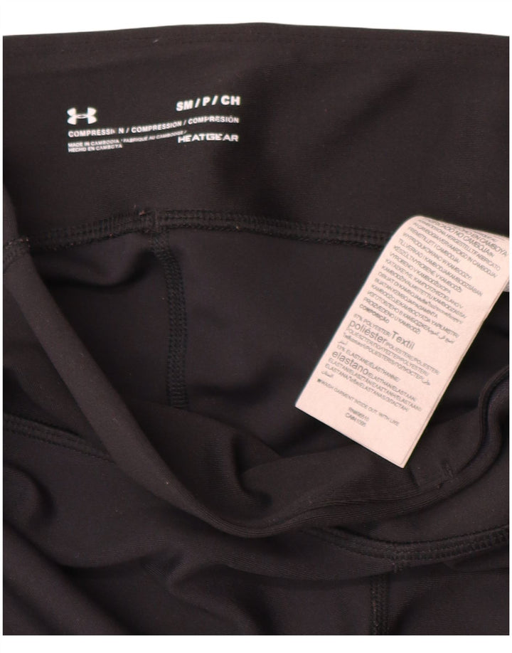 Damskie legginsy Under Armour Heat Gear Graphic UK 8, małe, czarne, poliestrowe