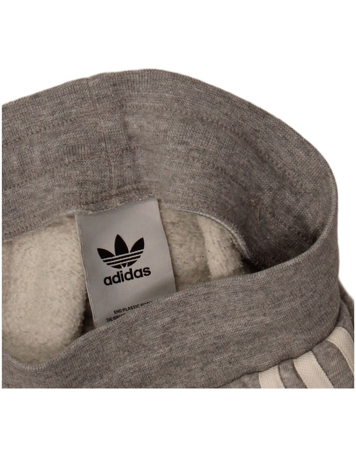 Damskie spodnie dresowe Adidas Joggers Średnioszare, bawełniane nakrapiane