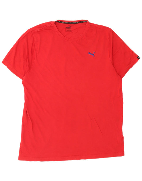T-shirt męski Puma Top 2XL, czerwony, bawełniany