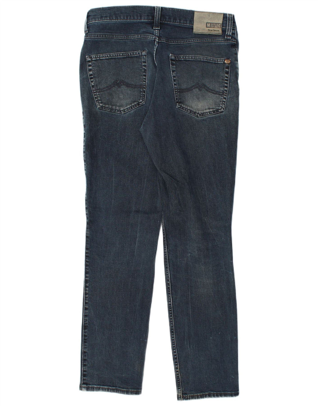 Damskie jeansy Tramper MUSTANG ze średnim stanem i wąskim krojem W34 L32 niebieskie