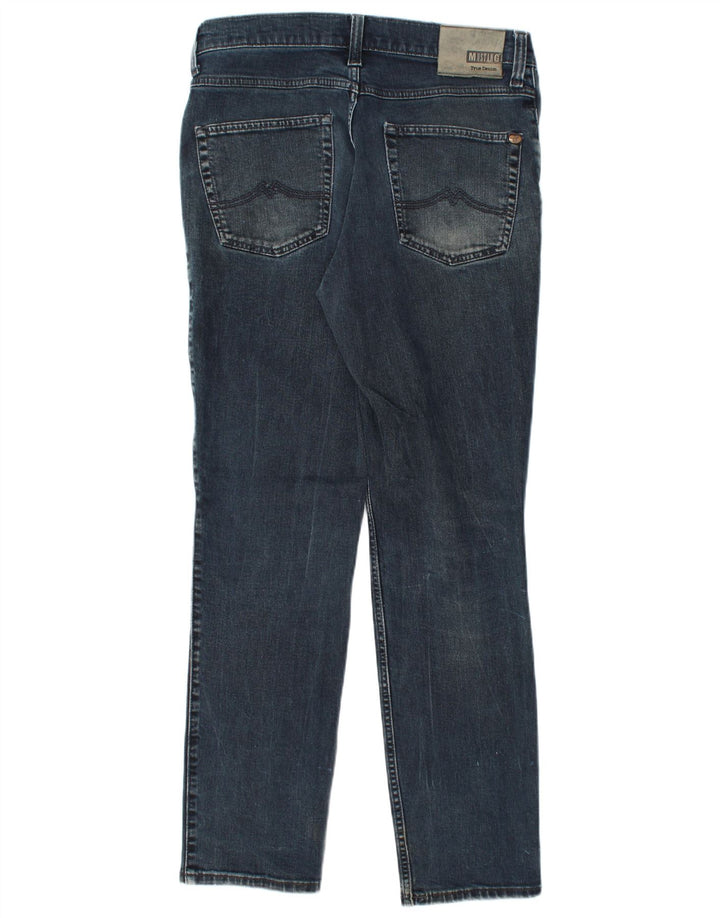 Damskie jeansy Tramper MUSTANG ze średnim stanem i wąskim krojem W34 L32 niebieskie