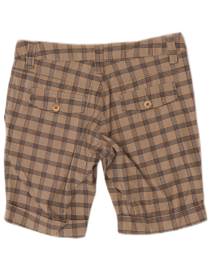 Damskie spodenki Chino O'Neill W27 w małą beżową kratkę, bawełniane