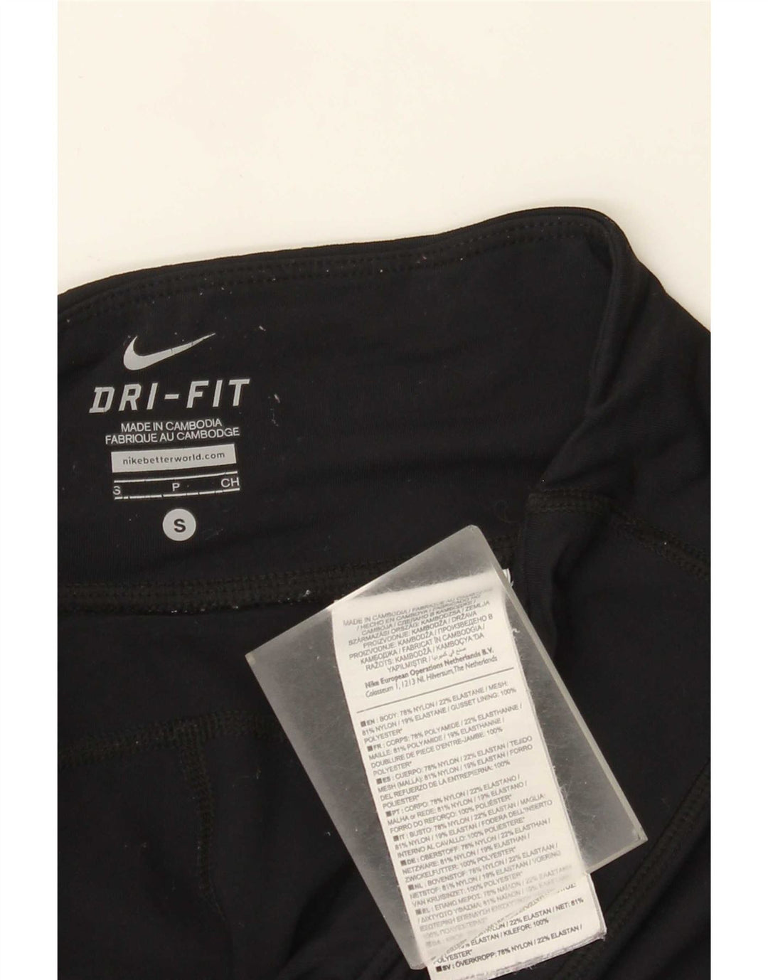 Damskie legginsy Nike Dri Fit Capri UK 8, małe, czarne nylonowe