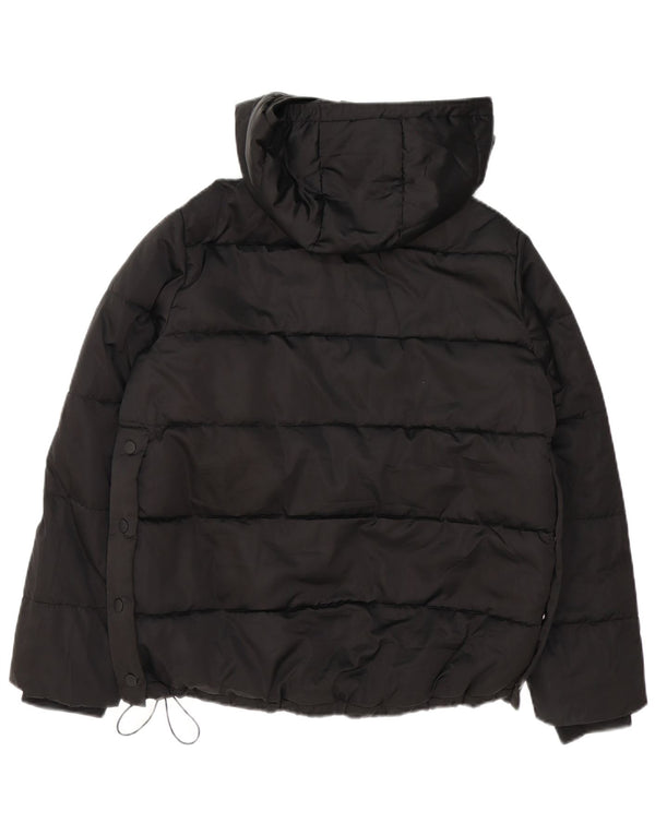 Damska, oversize'owa, wyściełana kurtka Anorak z kapturem Zara UK 10, mała czarna
