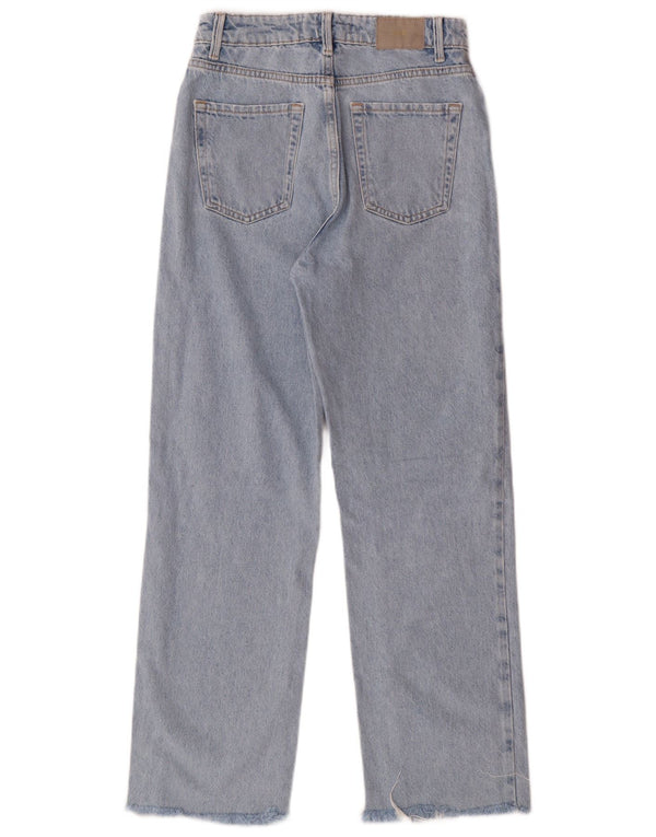 Damskie proste dżinsy Zara z wysokim stanem EU 34 2XS W24 L27 Niebieskie, bawełniane, klasyczne