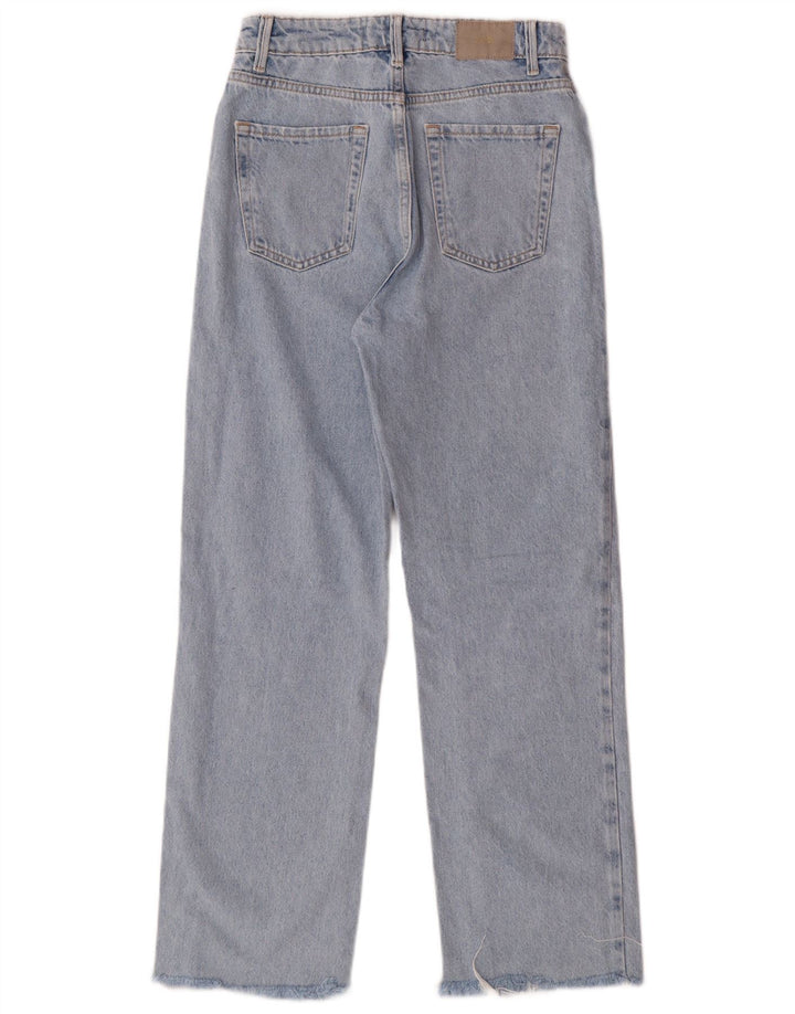 Damskie proste dżinsy Zara z wysokim stanem EU 34 2XS W24 L27 Niebieskie, bawełniane, klasyczne