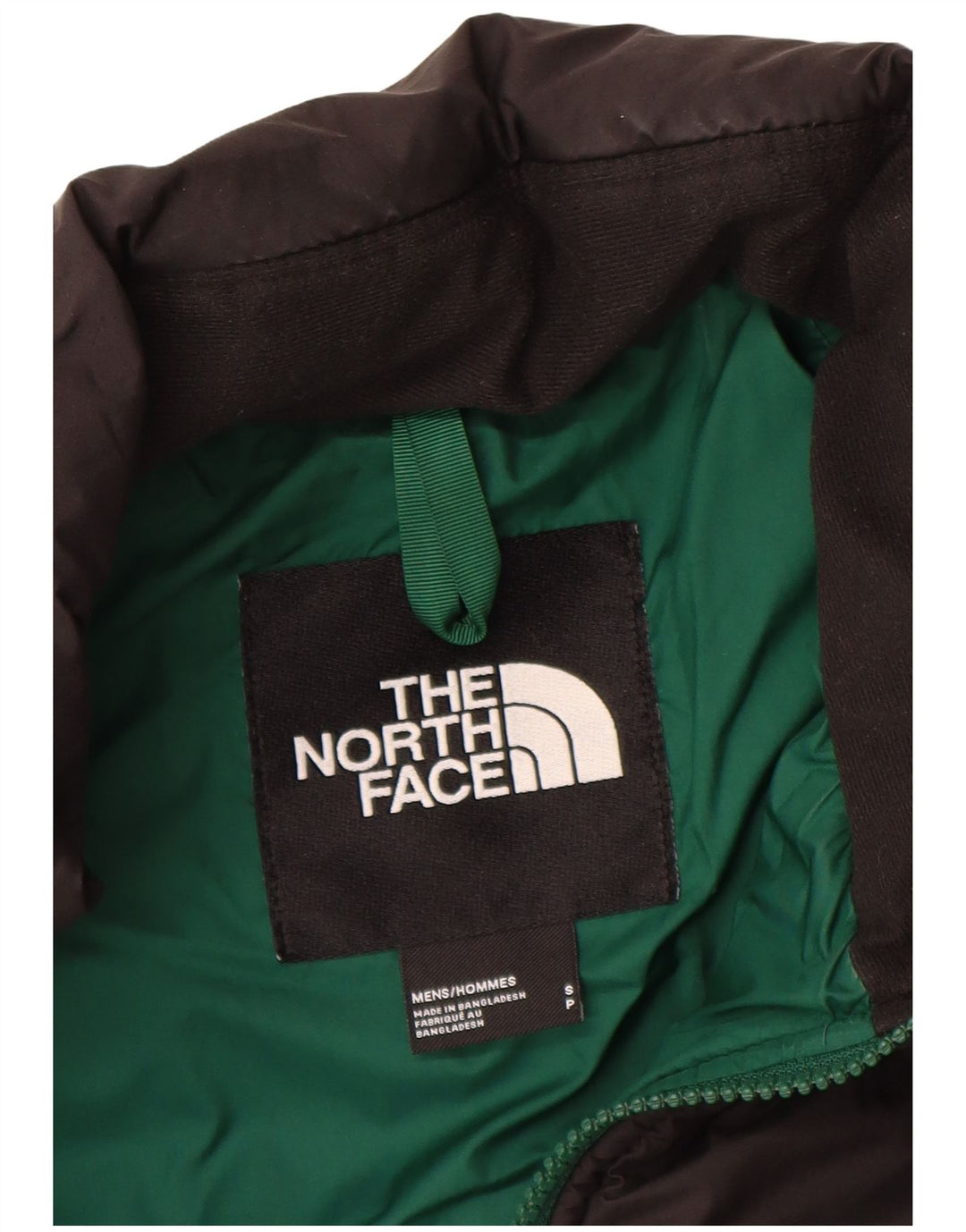 Męska ocieplana kurtka THE NORTH FACE UK 36, mały zielony nylon w bloki kolorów