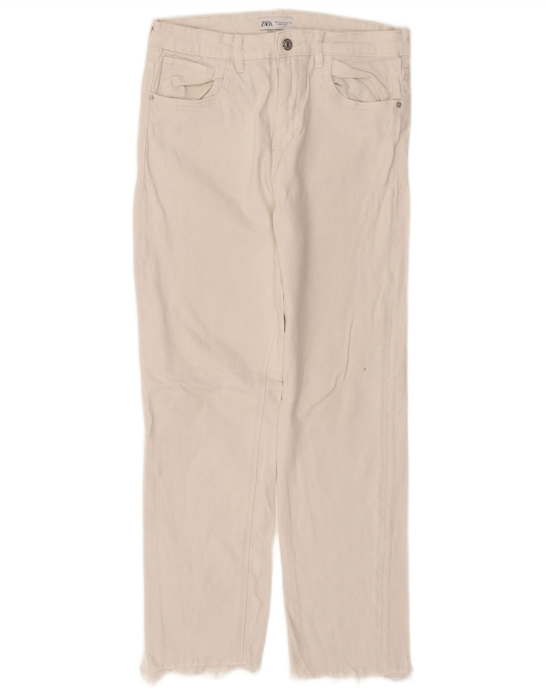 Damskie proste dżinsy Zara EU 40 Medium W30 L27 Białe